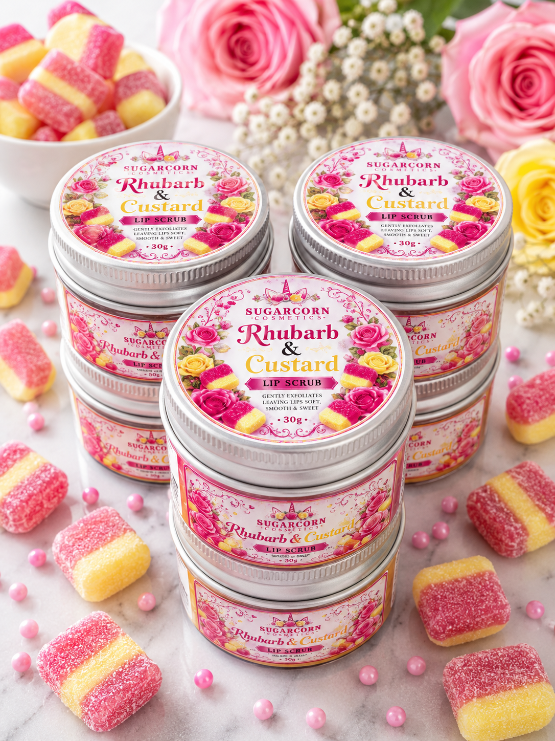 Rhubarb & Custard Lip Scrub