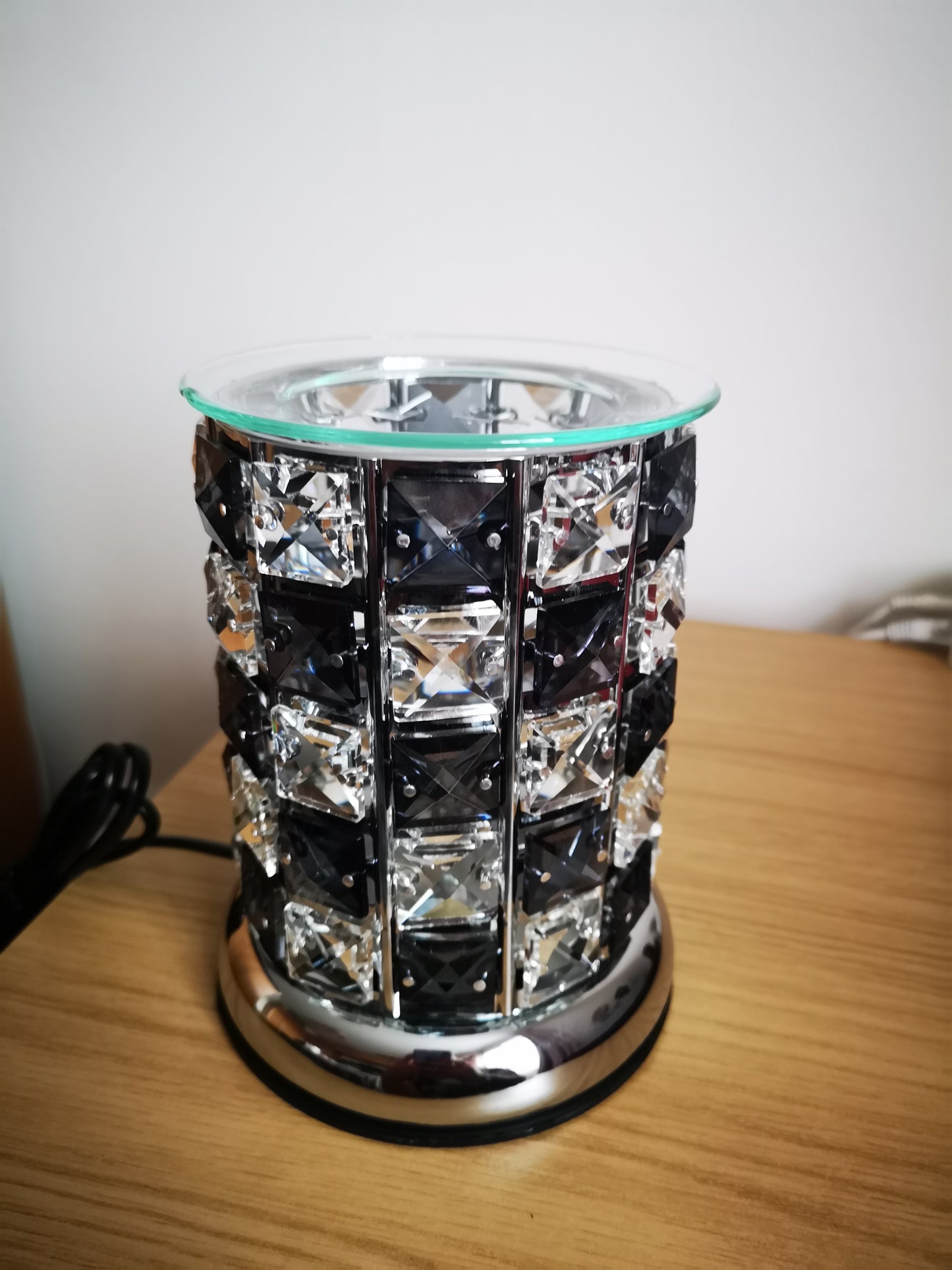 Black & Clear crystal electric burner